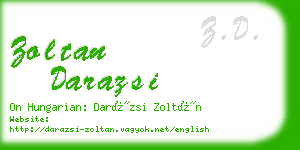 zoltan darazsi business card